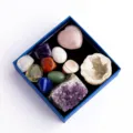 Ensemble de cristaux naturels 7 chakras pierres de guérison géode améthyste coffret - Ensemble 04 Pierres Sept Chakra Et Améthyste Et Géode Et Coeur Rose