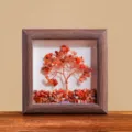 Natuurlijke kristallen boom fotolijst edelsteen geldboomtafel decoratie houten frame - Rode Agaat Stijl / 45 Stuks/Verpakking