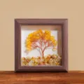 Natuurlijke Citrien Kristal Geld Boom Fotolijst Walnoot Hout Desktop Geluk Decor - Citrien Stijl / 45 Stuks/Verpakking