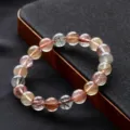 Natural colorful rutilated quartz bracelet round beads fashion women gemstone stuff - 7mm (Approx 24 Beads) / Multicolor Rutilated Quartz