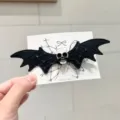 Halloween Totenkopf Fledermaus Haarspange Gothic Party Haarschmuck Damen Festival Styling - Fledermausflügel Haarklammern / Glatzkopf-Totenkopf-Stil