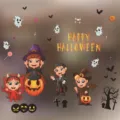 Halloween Fensteraufkleber Set, niedliche Cartoon Hexe Geist Kürbis Sticker Partydeko. - Illustration Hexe Vampir Stil (HY—W008)