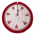 Gestreickter Weihnachtsbaum Rock rot weiss Urlaubsdeko runde Matte fuer Baumstammabdeckung. - 120cm / Gestrickter Stil 01