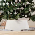 Weisser Pluesch Weihnachtsbaum Manschette Variante, weiche Baumkanten Deko fuer Fest. - Klein (40x60x20cm) / Weiß Plüsch