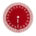 Roter gestrickter Christbaumrock mit Schneeflocken und Rentier-Mustern für Weihnachtsfeste. - 120cm / Gestrickter Stil 05