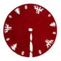 Weihnachtsgestrickter Baumrock mit rotem Schneeflocken Rentier Muster fur Feiertag 1Stk - 120cm / Gestrickter Stil 07