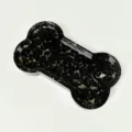 Schwarze knochenformige Harz Kristallschale mit Splittern fur Schmuckaufbewahrung. - Knochen / Obsidian