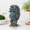 Natürliche Kristall Seepferdchen Skulptur, 10cm Edelstein Tier Deko Figur für Zuhause - Labradorit Seepferdchen