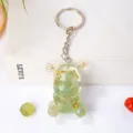 Natürlicher Kristall zerkleinerter Stein Bär Schlüsselanhänger Epoxidharz Tier Anhänger - Grüner Aventurin Bär (5cm Epoxidharz Bär Schlüsselanhänger)