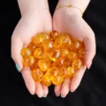 Natürliche Citrin Trommelsteine Heilkristalle für Aromatherapie Aquarium Dekoration - Gecrackter Citrin Trommelstein (Optimiert) / 100g Packung (1-2cm)