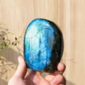 Natürlicher Kristall blauer Labradorit Freiform polierter Rohstein Mineralien für Heimdeko. - Unregelmäßig 500-550g