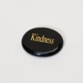 Obsidian Sorgenstein Handstein Taschen Kristall graviert Kindness Heilung Meditation - Güte - Obsidian