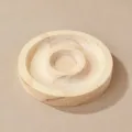 Houten kralen tray DIY sieraden ontwerp organiserend gereedschap plaat natuurlijk hand - Rond / Diameter ca. 9.5cm