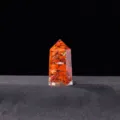 Red Jasper Crushed Stone Resin Crystal Pillar Hexagonal Energy Column Meditation Decor - Red Jasper (Resin + Red Jasper Chips)
