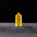 Yellow crystal resin pillar energy generator for meditation yoga and spiritual healing decor - Colored Yellow Quartz (Resin + Yellow Chips)