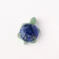 Natural crystal turtle figurine gemstone carved animal lucky decor for home office desk. - Blue Sodalite