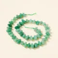Perle distanziatrici irregolari in avventurina verde naturale per la creazione di gioielli. - Stile Avventurina Verde / Circa 13-14mm