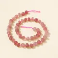 Perline di quarzo fragola irregolari naturali per la creazione di gioielli e bracciali fai da te. - Stile Quarzo Fragola