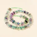 Perle di pietra burattata irregolare in fluorite naturale per gioielli fai da te - Stile Fluorite Colorata