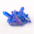 Blauer Aura Quarz Kristall Cluster Rohstein Mineralsample fur Feng Shui Heimdekoration - Dunkelblau / Ca. 10-30g