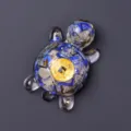 Natural Crystal Stone Resin Turtle Figurine Lucky Money Feng Shui Turtle Ornament - Lapis Lazuli Money Turtle