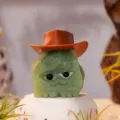 Natural green aventurine crystal cute pet rock carving with a small cowboy hat for home decor - Crystal Little Cowboy ~ Aventurine