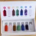 Set di pilastri in cristallo naturale 7 pietre chakra guarigione meditazione decoro box - Set di 7 Pilastri di Cristallo