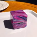 Cubo giocattolo sensoriale antistress marmorizzato colorato, rimbalzo lento sollievo dallo stress. - Misura 5cm / Cubo a Vortice Viola