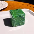 Cubo marmo verde rimbalzo lento antistress fidget toy design variante morbida. - Misura 4cm / Cubo a Vortice Verde
