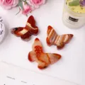 Naturroter Achat Schmetterling Kristall Schnitzerei Kunsthandwerk fuer Heimtisch Dekor Variante - 5-7cm