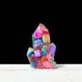 Bunte Harz Kristall Cluster Ornament Edelstein Deko Schreibtisch Display Figur Stueck - Bunte Muschel Stil 1