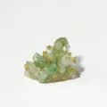 Grüne Epoxid-Kristall-Cluster-Dekoration mit Goldflocken für die Heim-Tisch-Deko. - Grüner Aventurin Stil 2