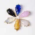 Künstlicher Kristall Pfeilspitze vergoldeter Anhänger DIY Schmuck Halskette Zubehör - Vergoldeter Pfeil (Große Größe)