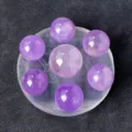 Boule de Cristal Améthyste Naturelle Réseau Sept Étoiles Feng Shui Variante SKU - Set d'Améthyste (Grand) / Côté 2cm, Principal 2.5cm, Base 7.6cm