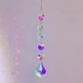 Hanging crystal suncatcher prism pendant for window garden home decor and rainbow maker - Prism Style
