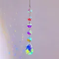 Crystal suncatcher window hanging prism rainbow maker faceted crystal pendant decor. - Waterdrop Style
