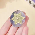 Natürlicher Achat Magnet Kühlschrankaufkleber mit heiligem Geometrie Stern Kristall. - Stil 04