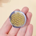 Natürlicher Achat Magnet Kühlschrankmagnet Blume des Lebens Kristall Rune Heimdekor Geschenk - Stil 08