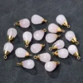 Natuurlijke rozenkwarts druppel hanger sieraden accessoires DIY ketting groothandel items - Rozenkwarts
