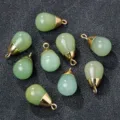 Natuurlijke groene kristallen jade waterdruppel hanger DIY sieraden maken accessoires - Aventurijn jade