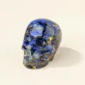 Lapis lazuli crystal crushed stone resin skull ornament gothic home decor gothic style - Skull / 5*4cm / Lapis Lazuli