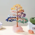 Natürlicher Kristall Geldbaum Chakra Steine Heilstein Lebensbaum Büro Deko Geschenk Ornament - Mehrfarbiger Kristall (36 Zweige 9 Perlen)