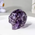 Crystal resin skull figurine, amethyst crushed stone gothic Halloween decoration ornament. - Alien Skull / 5*3.5*3.7cm / Amethyst
