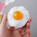 Fried egg shaped creative home decoration ornament, cute and fun resin art piece for display. - Fried Egg Style