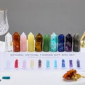 Natural crystal healing stone towers gift box set 10pcs raw mineral gemstones decoration - 10 Pillars Crystal Set Type B / 10 Pieces/Pack