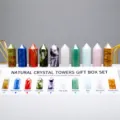 Natural crystal tower healing gemstone set, assorted 10 colors mineral pillar gift box. - 10 Pillars Crystal Set Type D
