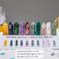 Natural crystal towers gift box set 10pcs assorted healing stones mineral gemstone decor - 10 Pillars Crystal Set Type A