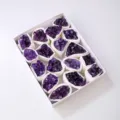 Natuurlijke Braziliaanse Amethist Cluster Ruwe Steen Kristal Mineraal Geschenk Doos Set - 18*14*4cm Geschenkdoos Set