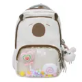 Cute transparent backpack for women, white school bookbag with cute plush toy and large capacity - Without Pendant / White