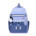 Cute Japanese style casual student backpack with lovely puppy pendant and cat ears design. - Without Pendant / Blue